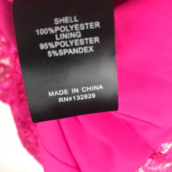 Dahlia Dress in Barbie Pink Glo Size XXS