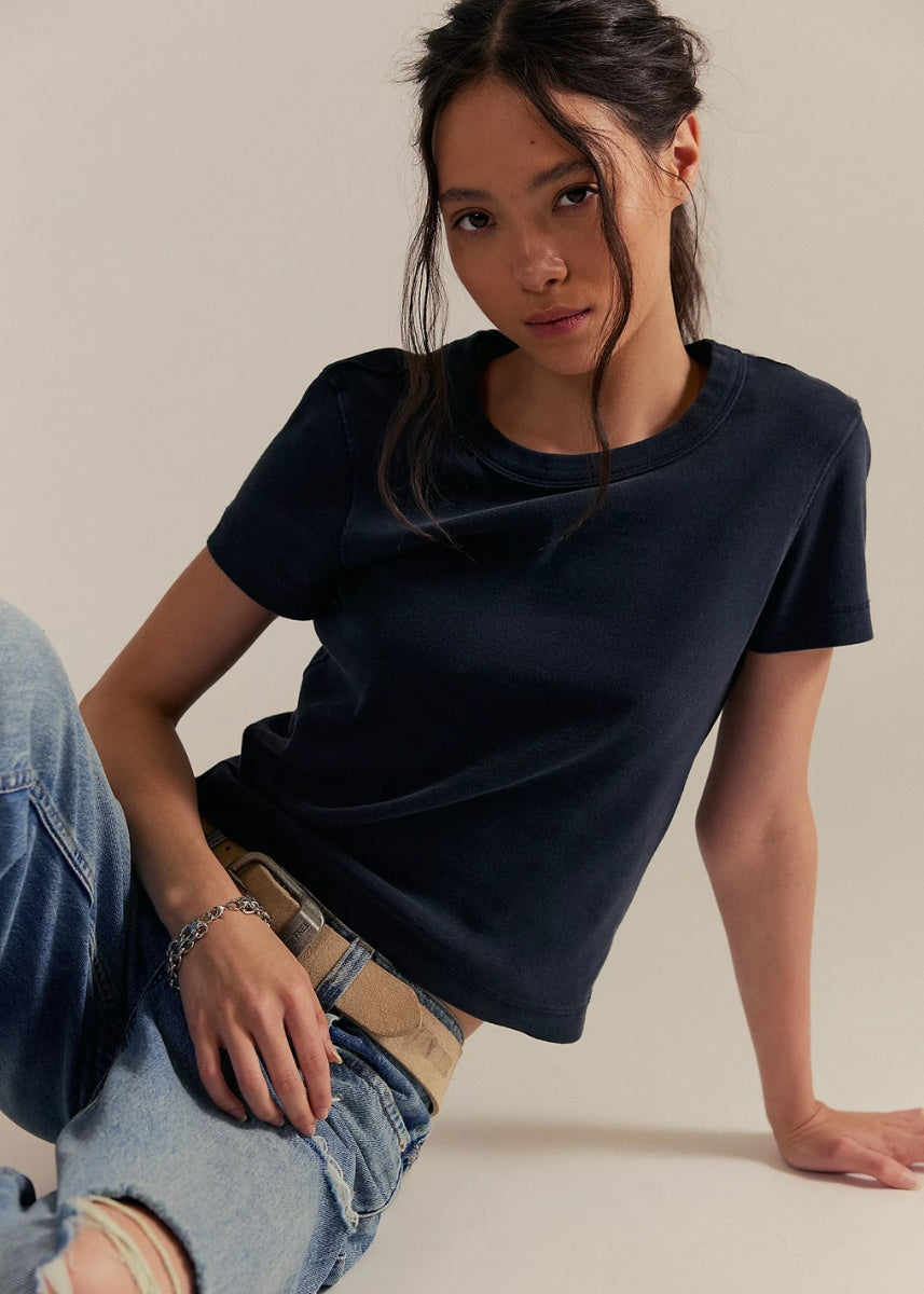 Atlas Crew Tee in Black