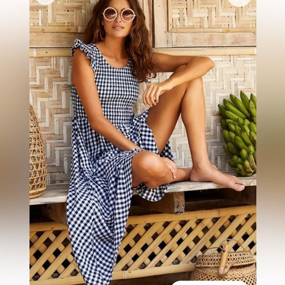 Abbie Dress in Black Gingham -2