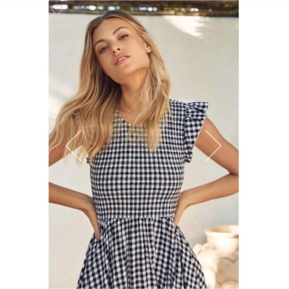 Abbie Dress in Black Gingham -2