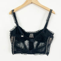 Black Stardust Lace Bustier Size XS