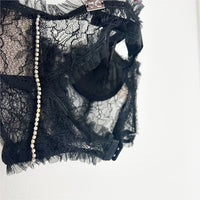 Black Stardust Lace Bustier Size XS