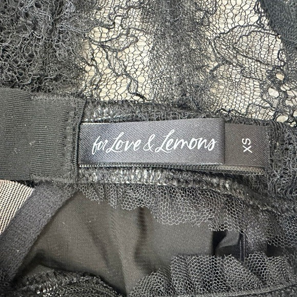 Black Stardust Lace Bustier Size XS