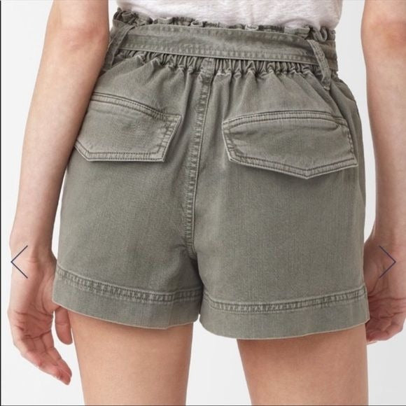 NWT La Paz Army Green Belted Paperbag Shorts Size XL