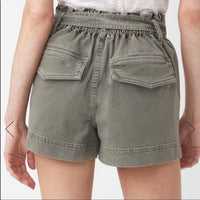 NWT La Paz Army Green Belted Paperbag Shorts Size XL