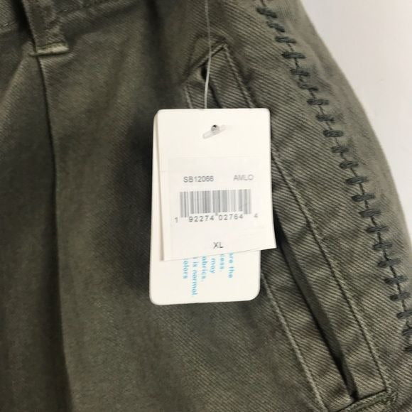 NWT La Paz Army Green Belted Paperbag Shorts Size XL