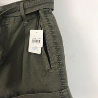 NWT La Paz Army Green Belted Paperbag Shorts Size XL