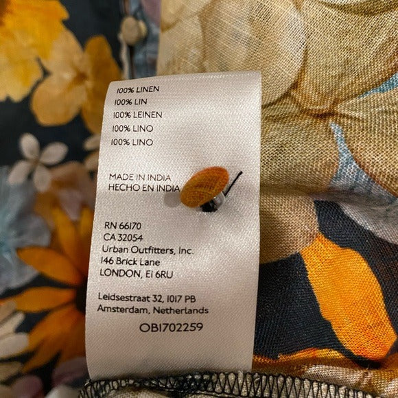 Maeve Moxy Collective Floral Linen Blouse