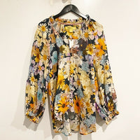 Maeve Moxy Collective Floral Linen Blouse