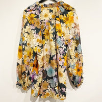 Maeve Moxy Collective Floral Linen Blouse