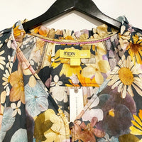 Maeve Moxy Collective Floral Linen Blouse