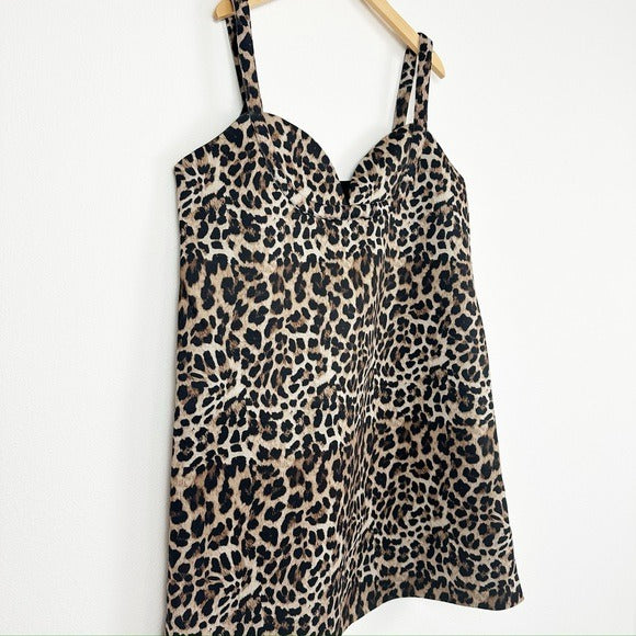 Dhruv Kapoor Leopard Mini Dress Size Large