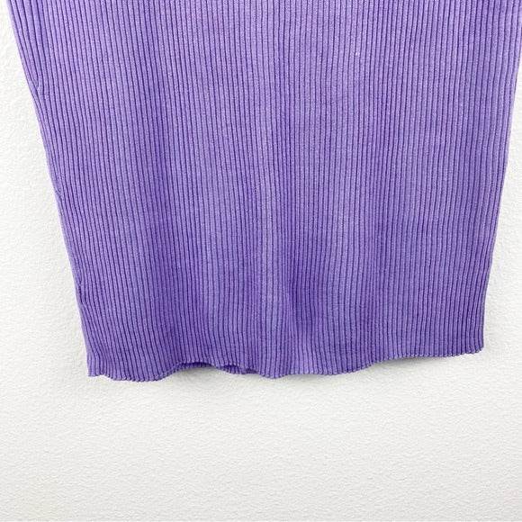 Merino Wool Silk Skirt in Purple Size XL