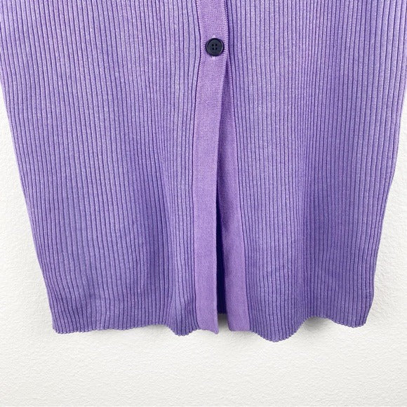 Merino Wool Silk Skirt in Purple Size XL