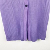Merino Wool Silk Skirt in Purple Size XL