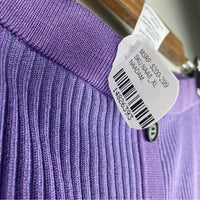 Merino Wool Silk Skirt in Purple Size XL