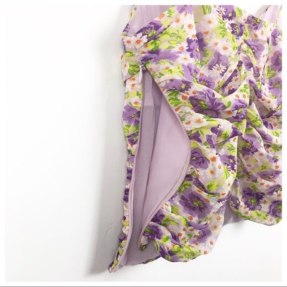 Floral Ruched Spaghetti Strap Tank Top Size Small