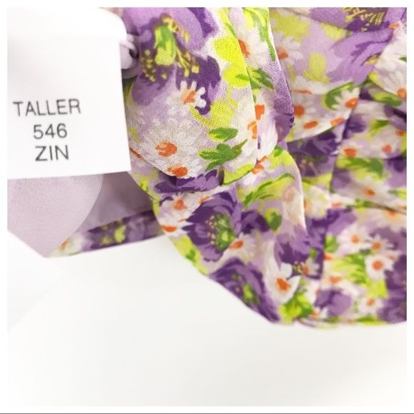 Floral Ruched Spaghetti Strap Tank Top Size Small