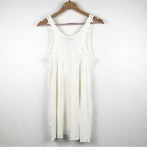 White Ribbed Panama Skirt Set Size Small