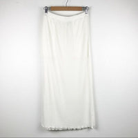 White Ribbed Panama Skirt Set Size Small