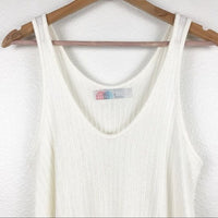 White Ribbed Panama Skirt Set Size Small