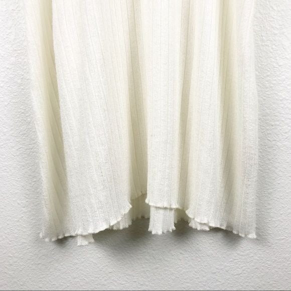 White Ribbed Panama Skirt Set Size Small