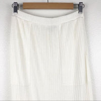 White Ribbed Panama Skirt Set Size Small