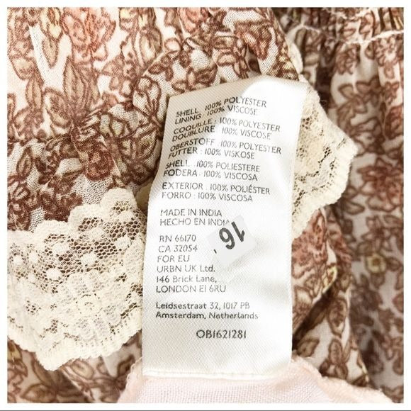 Pennie Printed Babydoll Mini Dress Size Small