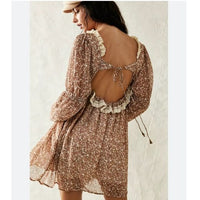 Pennie Printed Babydoll Mini Dress Size Small