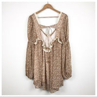 Pennie Printed Babydoll Mini Dress Size Small