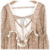 Pennie Printed Babydoll Mini Dress Size Small