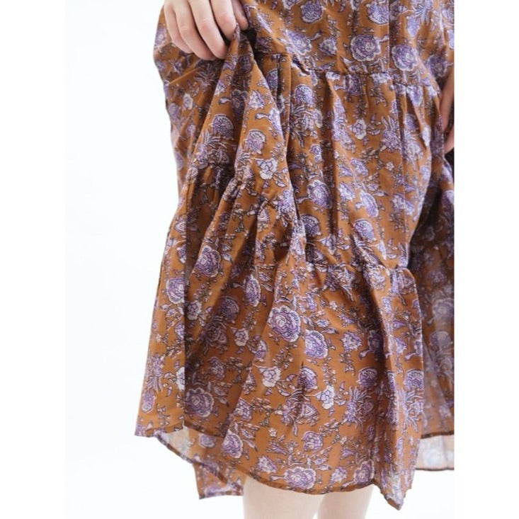 Iris Maxi Skirt in Golden Clover - Small