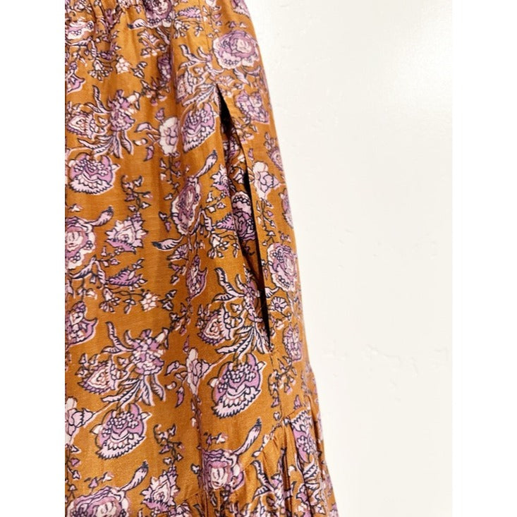 Iris Maxi Skirt in Golden Clover - Small