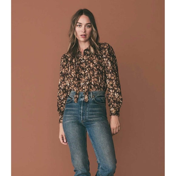 Norma Top in Fern Grove Floral - XS