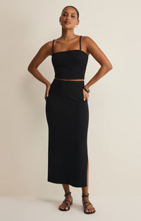Ainslie Midi Skirt in Black