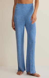 Dawn Smocked Rib Pant in Tropical Tide