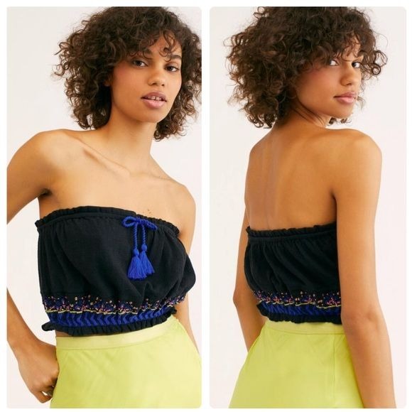 No More Tiers Tube Top in Black Size XS