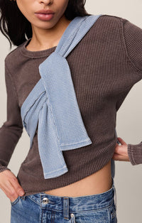 Arlet Mini Thermal Top in Dark Chocolate