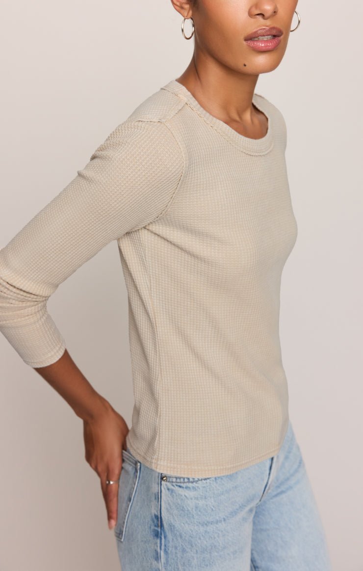 Arlet Mini Thermal Top in Soft Ecru