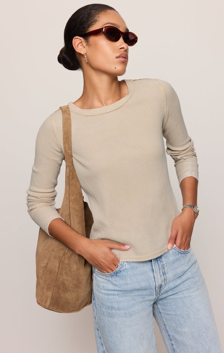 Arlet Mini Thermal Top in Soft Ecru