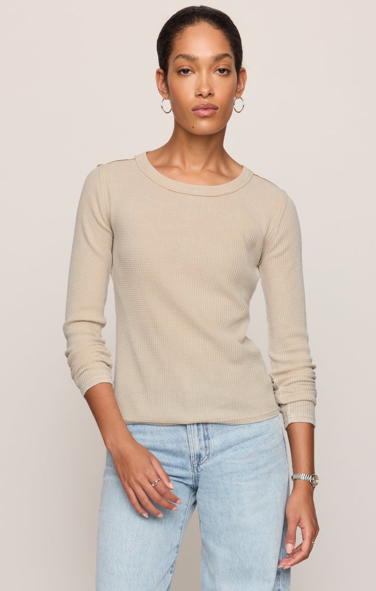 Arlet Mini Thermal Top in Soft Ecru