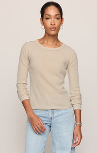 Arlet Mini Thermal Top in Soft Ecru