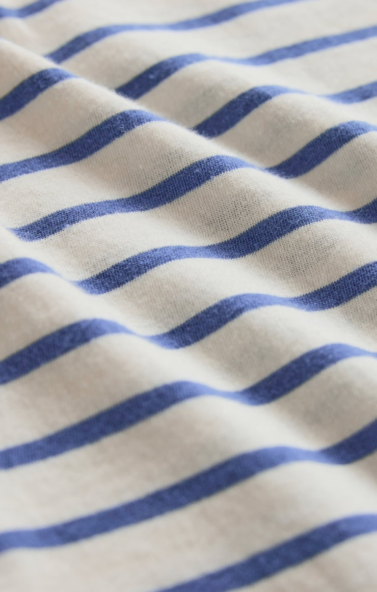 Junie Striped Tee in True Navy