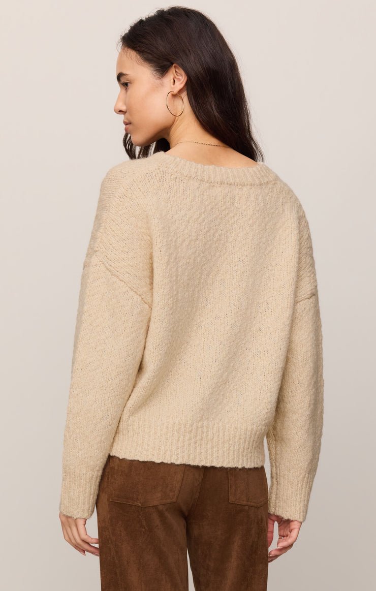 Bolton Boucle Sweater in Chalk