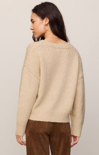 Bolton Boucle Sweater in Chalk