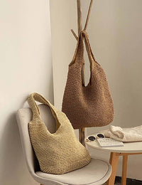 Summer Beach Woven Straw Shoulder Bag