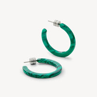 Mini Hoops in Malachite