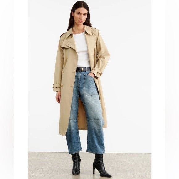 Shon Jean Mid-Rise Stretch Barrel Denim in Summer Wash