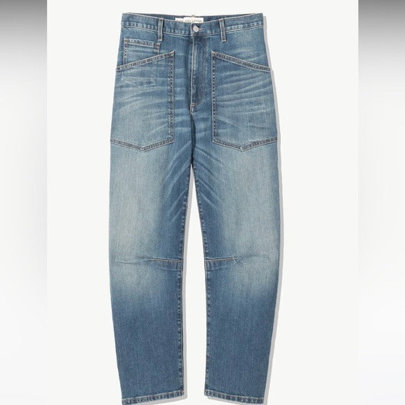 Shon Jean Mid-Rise Stretch Barrel Denim in Summer Wash