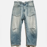 Shon Jean Mid-Rise Stretch Barrel Denim in Summer Wash